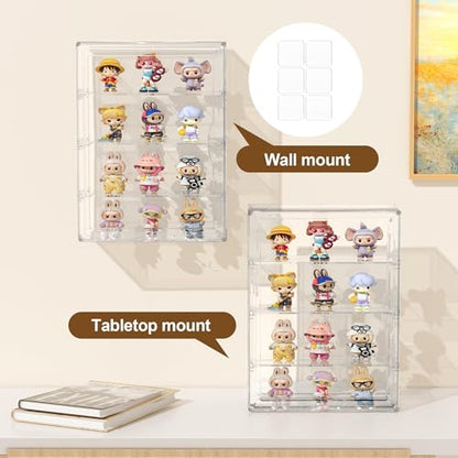 BOHOIDEE 4 Tiers Clear Display Case for Figures, Acrylic Storage Organizers - size: Large