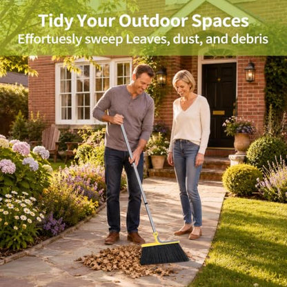 58" Heavy-Duty Commercial Broom, Outdoor Floor Cleaning Broom - size: 1 Pack