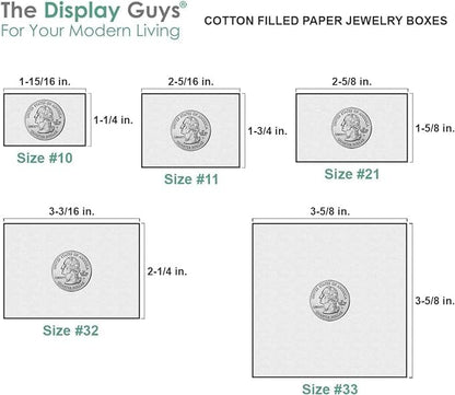 TheDisplayGuys 25 Cardboard Gift Jewelry Boxes w/Paddings #53-5.4x3.9x1 - color: White Matte