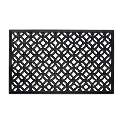 DII Rubber Doormats Collection All Weather, 18x30, Lattice - color: Lattice, size: 1'6" x 2'6" (Rectangular)