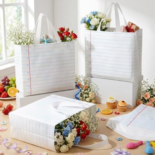 为Abbylike 30 Pcs Thank You Gift Bags Teacher Notebook Tote 12.2x11x4.72" - style: Notebook