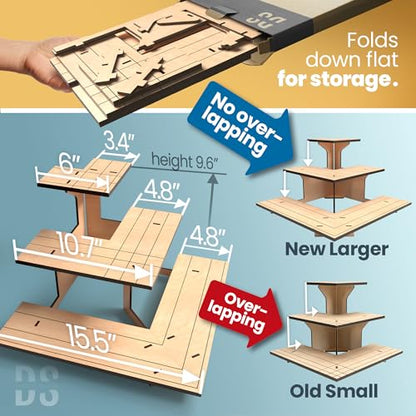 3-Tier Natural Wooden Display Stand Bundle for Vendors, Craft Fairs, Markets, Retail