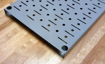 Wall Control Narrow Pegboard Rack 8in x 32in White Metal Pegboard Runner Tool Board - color: White