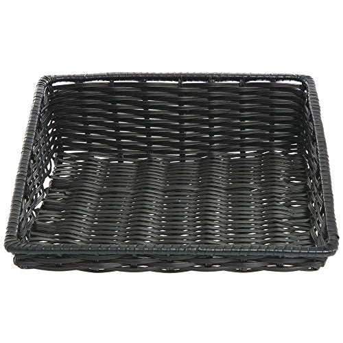 HUBERT Black Tapered Storage Basket - 15 1/2"L x 18"D x 1 1/2" to 5"H - color: Black, size: 15.5"Lx 18"Dx1.5-5"H