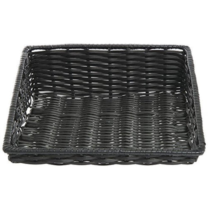 HUBERT Black Tapered Storage Basket - 15 1/2"L x 18"D x 1 1/2" to 5"H - color: Black, size: 15.5"Lx 18"Dx1.5-5"H