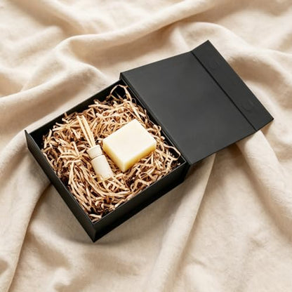 Black Gift Boxes with Lids Pack of 1, 6x6x3 Inch Small Gift Box with Ribbon - color: Black-1P