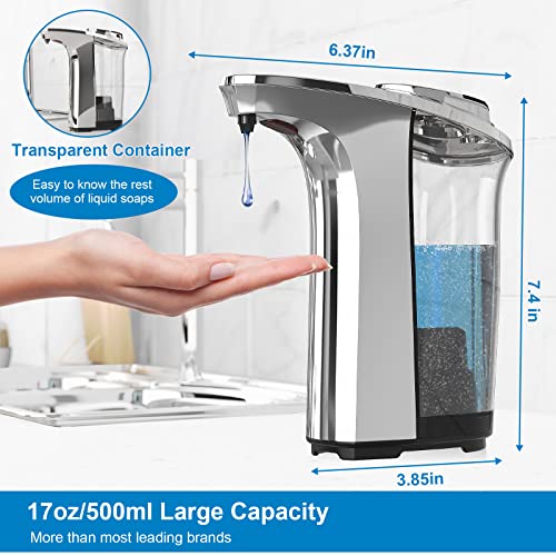 Automatic Soap Dispenser, 17oz Touchless Liquid Dish Soap Dispenser Kitchen - color: Silver