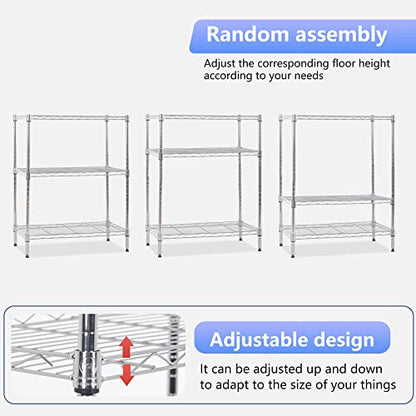 FDW | 3-Tier Wire Shelf | 23" x 13" x 30" | Chrome - color: Chrome, size: 23×13×30