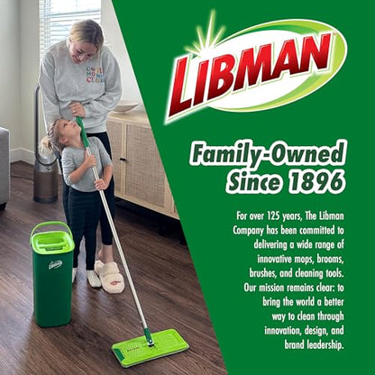 Libman Rinse 'n Wring Mop and Bucket System, 2 Microfiber Pads Included - style: 2 Pads