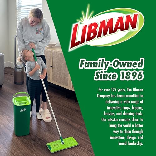 Libman Rinse 'n Wring Mop and Bucket System, 2 Microfiber Pads Included - style: 2 Pads