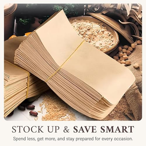 RJ Displays 100 Pack Brown Kraft Paper Merchandise Tote Bags | Small Paper Gift Shopping Bags Bulk for Magazines, Books, Party Favors, Retail Sales Tote Bags for Packaging 4" x 6" Inch (Brown) - size: 4" x 6"
