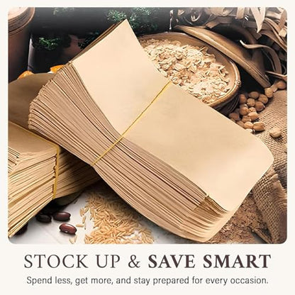 RJ Displays 100 Pack Brown Kraft Paper Merchandise Tote Bags | Small Paper Gift Shopping Bags Bulk for Magazines, Books, Party Favors, Retail Sales Tote Bags for Packaging 4" x 6" Inch (Brown) - size: 4" x 6"