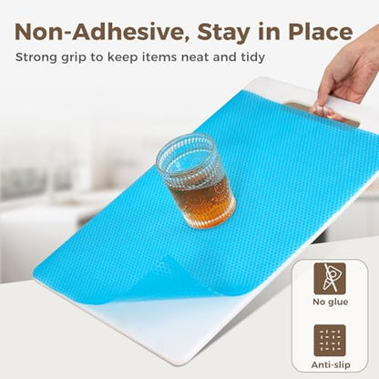 100% EVA Shelf Liner Waterproof Non Adhesive, 12" x 240", Blue - color: Blue, size: 12"W x 240"L