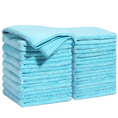 JOYMOOP Microfiber Cleaning Cloth, 18 Piece Set, Medium, Cyan - color: K