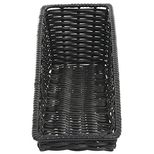 HUBERT Black Tapered Storage Basket - 7 1/2"L x 24"D x 1 1/2" to 7"H - color: Black, size: 7.5"Lx24"Dx1.5-7"H