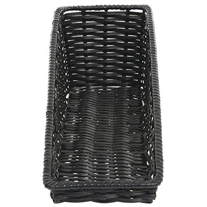 HUBERT Black Tapered Storage Basket - 7 1/2"L x 24"D x 1 1/2" to 7"H - color: Black, size: 7.5"Lx24"Dx1.5-7"H