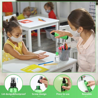 Eccliy 32 Pcs 8 oz Spray Bottles Fine Mist, Green, Clear - color: Green, style: Clear