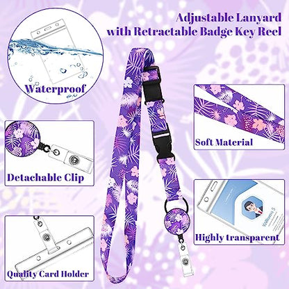 3 Pack Cruise Lanyards Set with Badge Holders and Phone Tether Tabs - color: Style a