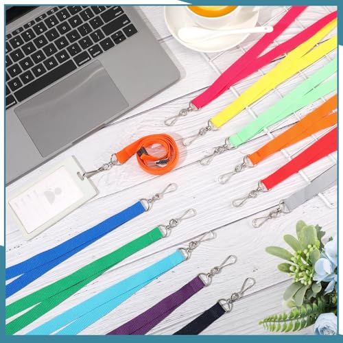 Patelai 120 Pcs Breakaway Lanyards with J Hook, Mix Color - color: Mix Color