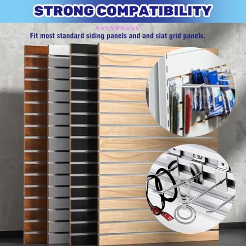 40Pcs Slatwall Panel Hooks Bulk Set, Metal Pegboard Organizer Slat Wall Hanging Display Hanger Hooks for Gridwall Garage Shop Retail (2 Inches/5 CM) - size: 2 Inches/5 CM