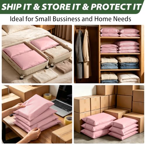 10Pack Thick Large Poly Mailers Bags 19x24 for Clothes and Small Bussiness - color: Pink, size: 10 Pack-19x24