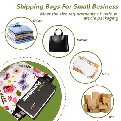 Poly Mailers 12x15.5 Inch, 50 Pack, Flower Self-Seal Shipping Bags - color: Bud, size: 12x15.5 Inch 50 Pcs