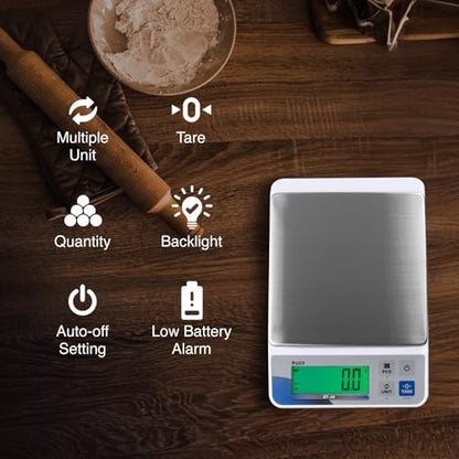 Polit Digital Kitchen Scale, Commercial Grade for Baking, 30lb/13kg