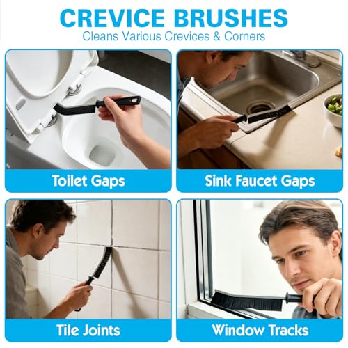 King Origin 8 PCS Crevice Cleaning Brush Set, Hard Bristle - color: 8-pack