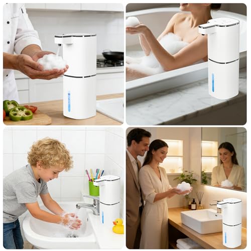 Automatic Foaming Soap Dispenser, USB Rechargeable (White, Foaming) - color: White, size: Foaming