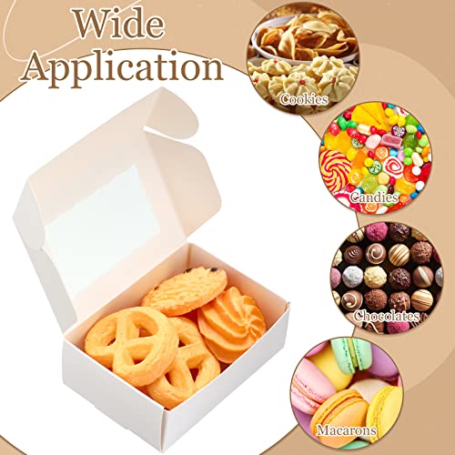Yexiya 60 Pcs Homemade Soap Boxes 3.55 x 2.4 x 1.2 Inch Kraft Soap Box with Window Mini Gift Packaging Supplies for Homemade Bakery Candy Cookies Party Favor(White) - color: White