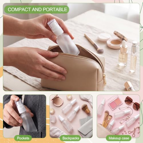 50 Pcs 30ml Empty Refillable Frosted White Glass Pump Bottles with Clear Top, 6 Funnel, 6 Droppers, Travel Size Cosmetic Dispenser for Cream, Lotion, Sample, Liquids Aromatherapy - color: Frosted White, size: 30ml
