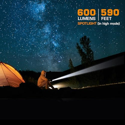 EverBrite Tactical Flashlight 600 Lumens Zoomable 4 Light Modes