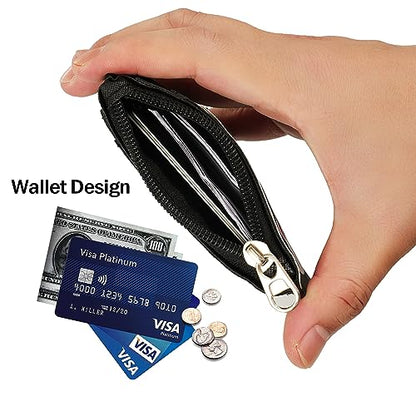 【2025 Latest】Cute ID Badge Holder Retractable Lanyard Reel Clip with Heavy Duty Carabiner, 5 Card Slots in 2 Sided with Key Ring and Zipper for Women Students Teens Girls Office Staff (Black OK Bear) - color: Black Ok Bear