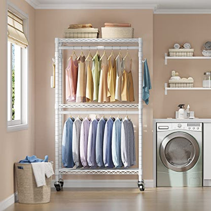 VIPEK R2 Medium Clothes rack for Hanging Clothes Rolling Closet System - color: White, size: R2 Medium