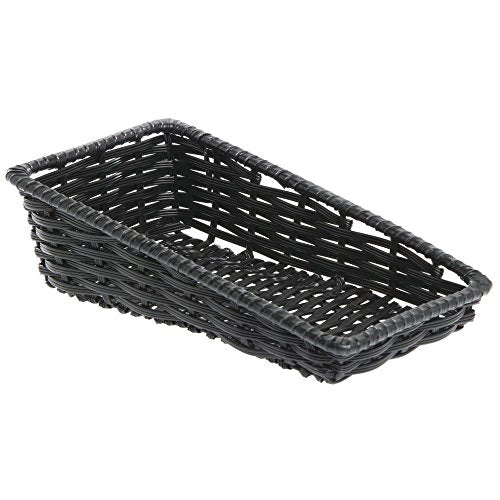 HUBERT Black Storage Basket Tapered - 7 1/2"L x 14"D x 1 1/2" to 4"H - color: Black, size: 7.5"Lx14"Dx1.5-4"H