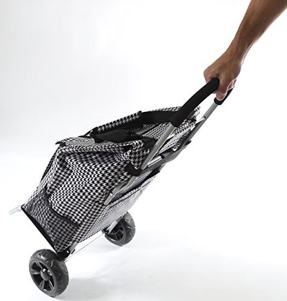 dbest products Trolley Dolly Shopping Grocery Foldable Cart Storage Mom, Houndstooth - color: Houndstooth, style: Cart