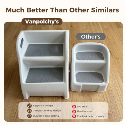 Foldable Toddler Step Stool for Bathroom Sink, Kids Step Stool