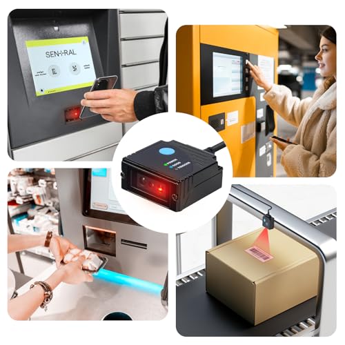 MUNBYN Fixed Mount Barcode Scanner, Embedded 1D/2D Scan Engine, USB Only