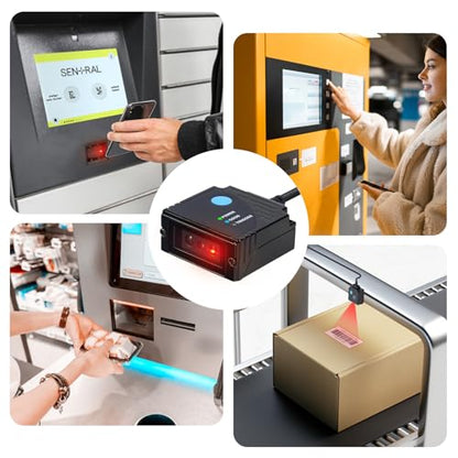 MUNBYN Fixed Mount Barcode Scanner, Embedded 1D/2D Scan Engine, USB Only