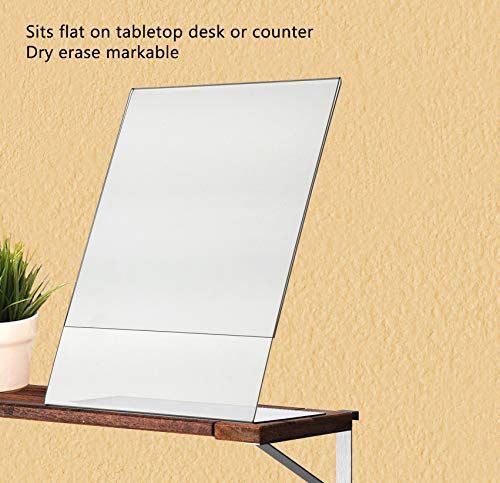 Marketing Holders Sign Holder 8.5" x 11" Literature Flyer Frame Side Load Letter Notice Menu Pricing Deli Table Tent Countertop Expo Event Display Stand Clear Durable Acrylic - size: Side Load 8.5"w x 11"h