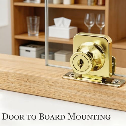 Gold Glass Case Lock, 1.38x1.26 Inch Rectangle, 2 Sets, Keyed Different - color: Gold, size: 1.38 x 1.26 Inch