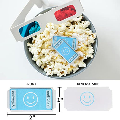 LLIKED Smile Raffle Tickets Roll 1"x2" for Events 1000 Blue - color: Blue