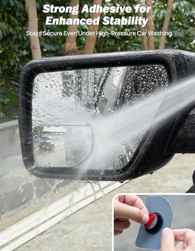 JOYTUTUS XLarge Blind Spot Mirror 2 Pack 3.7‘’×2.5‘’ HD Frameless Convex Glass for Wide Angle View and Safer Lane Changing Compatible with Trucks RVs Easy Stick On & Long Lasting Durability - size: Rounded Rectangle