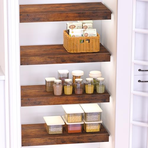 MyLifeUNIT Wire Shelf Covers, 4 PCS 23.8" W x 12" D Wood Wire Rack Covers Overlay Topper for Pantry, Closet, Laundry Room - size: 23.8"W x 12"D