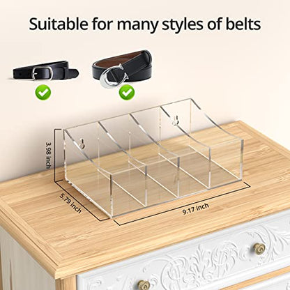 Acrylic Belt Organizer - color: 4 Compartments