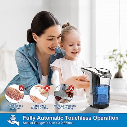 Automatic Soap Dispenser, 17oz Touchless Liquid Dish Soap Dispenser Kitchen - color: Ash‑grey