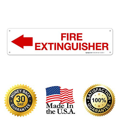 Fire Extinguisher Sign, Fire Safety Sign, (SI-5832) - size: 3x12 2 PK