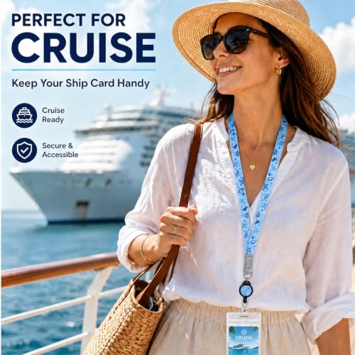 4 Pack Cruise Lanyard for Ship Cards, Cruise Essentials 2026, Starfish - color: Starfish