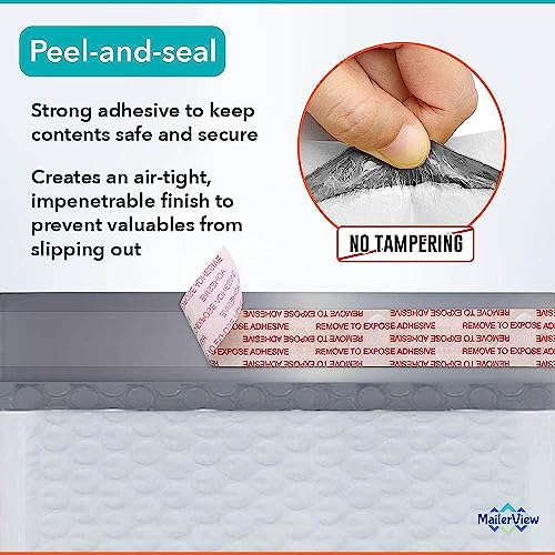 Small Bubble Mailers 4x8, Self Seal Poly Padded Envelopes #000, 500 Pack - color: White, size: 4"x8" / 500 Pack