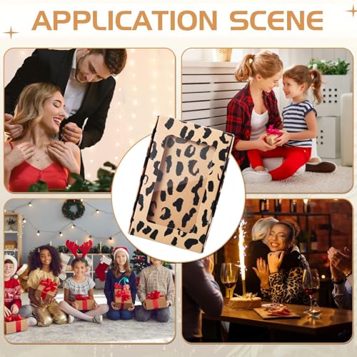 Crtiin 30 Pack Jewelry Gift Boxes Set with Clear Window, Leopard Print - color: Leopard Print